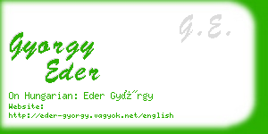 gyorgy eder business card